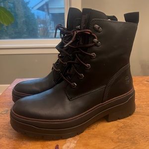 Brand New Timberland Black Leather Lace Up Boot